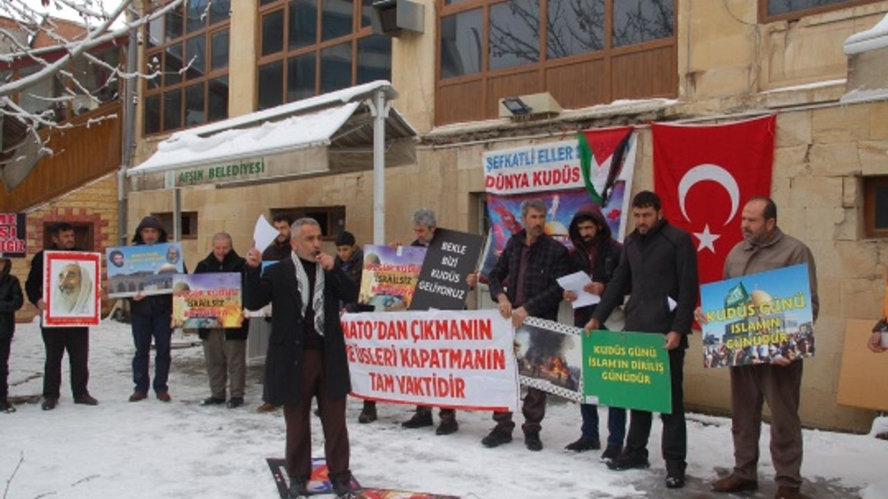 Afşin’de, ABD'nin sözde Orta Doğu barış planı protesto edildi