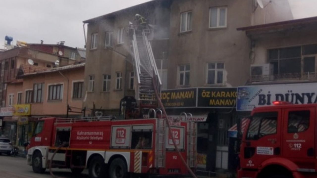 Afşin’de Bir Apartmanda Çıkan Yangın Söndürüldü