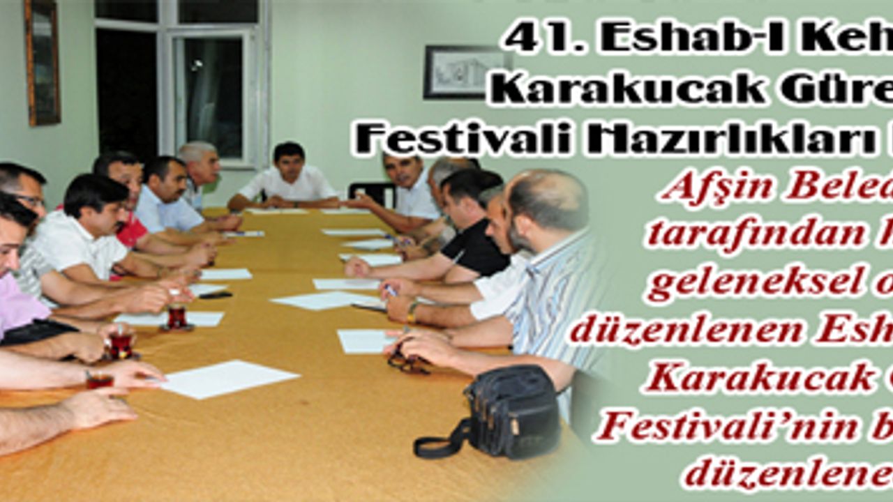 41. Eshab-I Kehf Karakucak Güreş Festivali Hazırlıkları Başladı