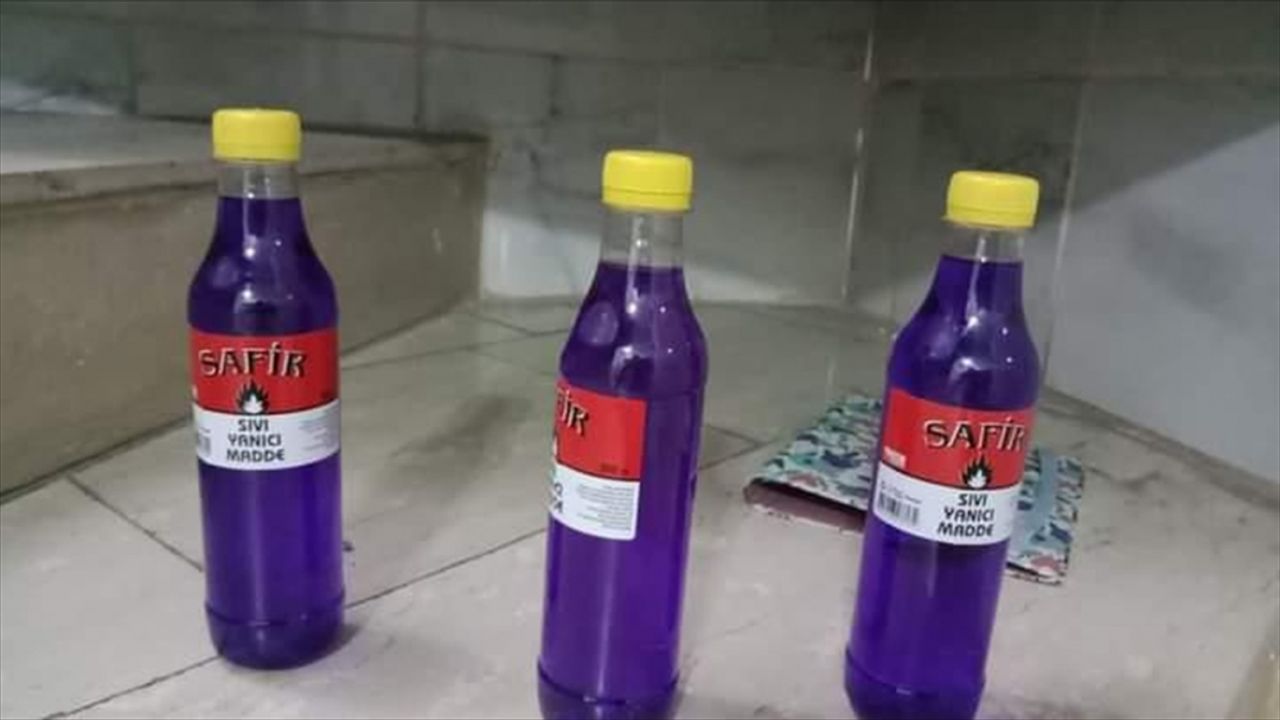 HDP binasının girişine ispirto şişesi ve defter bırakan şüpheli yakalandı