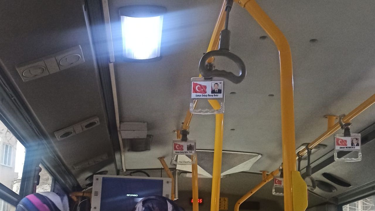 Kahramanmaraş'ta otobüslerde şehitlerin ismi yaşatılıyor