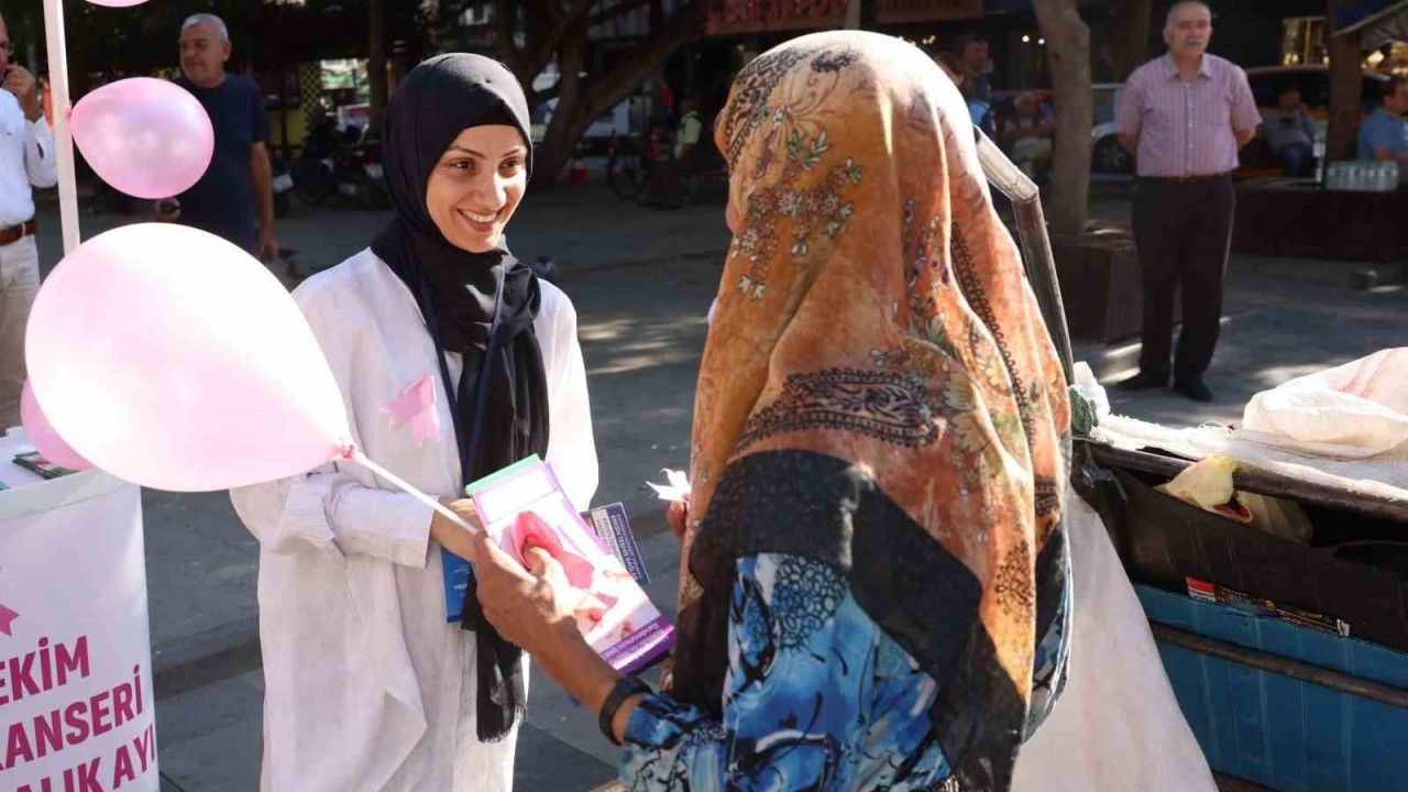 Akdeniz Belediyesinden ’meme kanseri farkındalığı’ için pembe kurdele