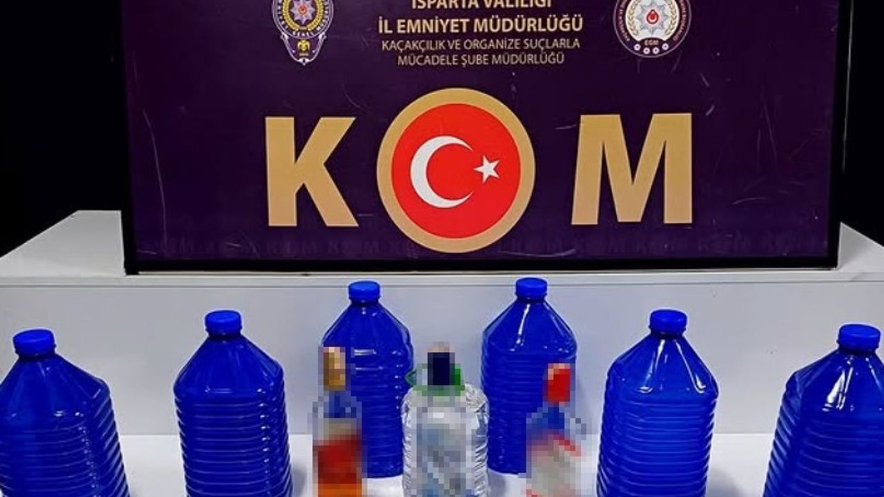 Isparta’da 33,5 litre kaçak alkol ve elektronik cihaz yakalandı