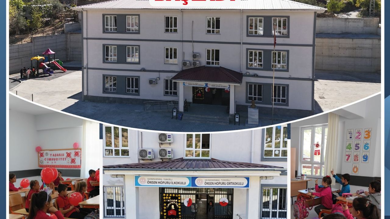 Türkoğlu Önsen Hopuru İlkokulu–Ortaokulu Yeni Binasında Eğitime Başladı