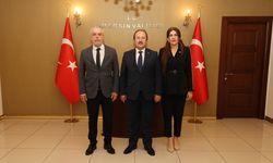 KKTC'nin Ankara Büyükelçisi İsmet Korukoğlu Mersin Valisi Pehlivan'ı ziyaret etti