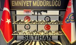 Adana'da ruhsatsız 39 silah ve 1 balistik çelek yelek ele geçirildi