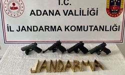 Adana'da otomobilde ruhsatsız 4 tabanca ele geçirildi