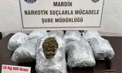 Mardin'de bir araçta 10 kilo 600 gram uyuşturucu madde bulundu