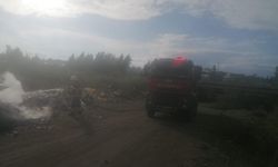 Arsuz’da çöplük alanda yangın çıktı