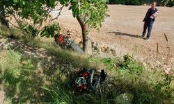 Burdur'da şarampole devrilen motosikletin sürücüsü öldü