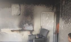 Hatay'da yangın çıkan evde hasar oluştu