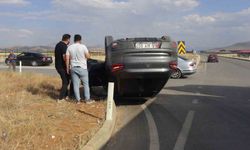 Afşin'de Otomobil Takla Attı: 1 yaralı