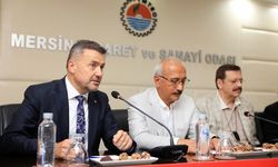 Hisarcıklıoğlu ve Elvan, Mersin'de iş adamları ile bir araya geldi