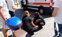 Kamyonete çarpan motosikletin sürcüsü yaralandı