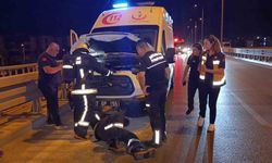 Antalya’dan Akseki’ye giden ambulansın motorunda yangın çıktı