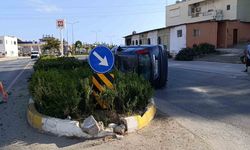 Takla atan otomobilden burnu bile kanamadan çıktı