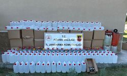 Adana'da 1475 litre kaçak içki ele geçirildi