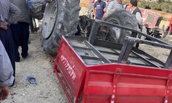 Hatay'da devrilen traktördeki 4 kişi yaralandı