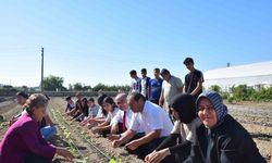 Sezonun ilk fideleri öğrencilerin ellerinden toprakla buluştu