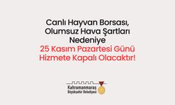 Canlı Hayvan Borsası, Pazartesi Günü Kapalı Olacak!