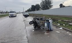 Adana'da otomobille çarpışan elektrikli bisikletteki 3 kişi yaralandı