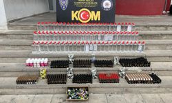 Adana'da kaçak 300 litre etil alkol ve 1000 aroma kiti ele geçirildi