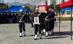 Antalya'da evinde kalp krizi sonucu vefat eden polis memuru için tören düzenlendi