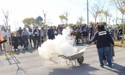 Manavgat ve Kemer’de yangın söndürme tatbikatlı eğitim