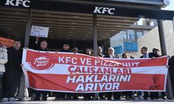 Antalya'da KFC ve Pizza Hut çalışanlarından protesto