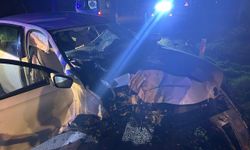 Isparta'da ağaca çarpan otomobildeki 1 kişi öldü, 2 kişi yaralandı