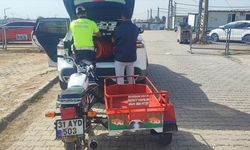 Hatay'da tehlikeli motosiklet kullanan sürücüye para cezası