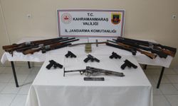 Kahramanmaraş merkezli kaçak silah operasyonunda yakalanan 13 zanlı tutuklandı