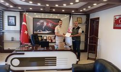 Kaymakam Topsakaloğlu, Orman İşletme Müdürü Fahri Uzlar'ı kabul etti