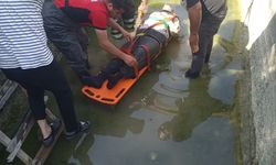 Mersin'de sulama kanalına düşen kişi kurtarıldı