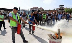 Akdeniz Belediye personeli yangın tatbikatına katıldı