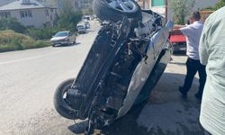 Afşin’de Kontrolü Kaybeden Otomobil Takla Attı