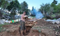 Antalya'da geleneksel yöntemlerle sedir katran yağı üretiliyor
