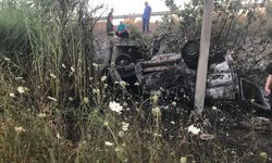 Antalya'da şarampole devrilen hafif ticari aracın sürücüsü öldü