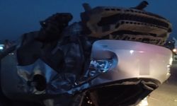 Kırıkhan’da ters dönen otomobilin sürücüsü yaralandı