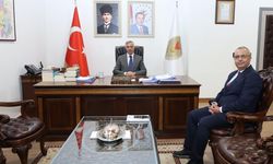 Vali Ünlüer, KSÜ İİBF Dekanı Prof. Dr. Ali Haluk Pınar’ı Kabul Etti