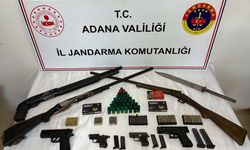 Adana'da 7 ruhsatsız silah ele geçirildi