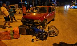 Adana'da otomobilin çarptığı motosikletin sürücüsü yaralandı