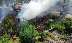 Antalya'da otluk alanda çıktıktan sonra evlere sıçrayan yangın söndürüldü