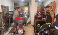 İskenderun'da motosiklet tamircilerine denetim yapıldı