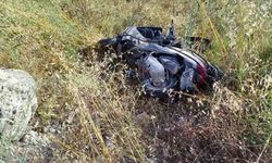 Devrilen motosikletin sürücüsü yaralandı