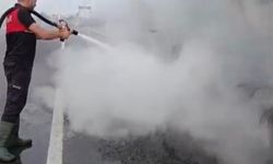 Osmaniye’de asfalt yüklü tankerde çıkan yangın söndürüldü