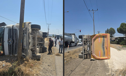 Pazarcık’ta Kamyon Devrildi: 1 Yaralı