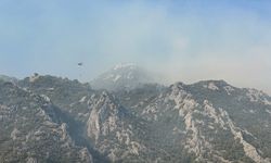 Mersin'in Anamur ilçesindeki orman yangınına müdahale sürüyor