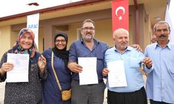 Sumbas’ta yapımı tamamlanan 27 köy evinin anahtar teslimi yapıldı