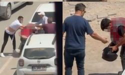 Otomobilden İnen Şahıslar, Motokuryeyi Tekme Tokat Dövdü